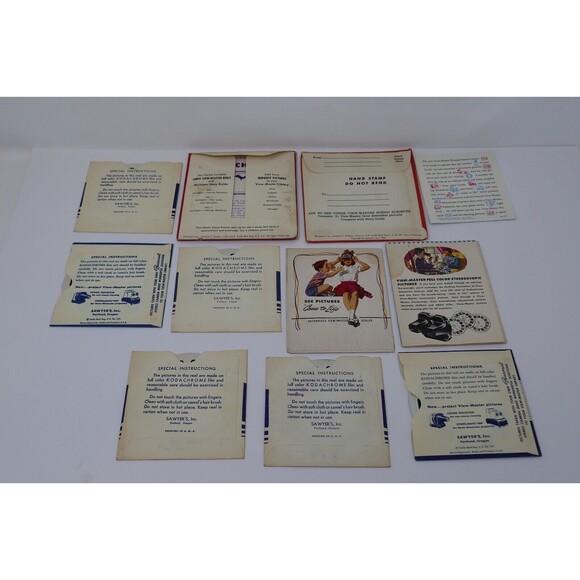 Sawyers View Master 3-D Stereoscope & View Master Reels Lot - Picture 11 of 12